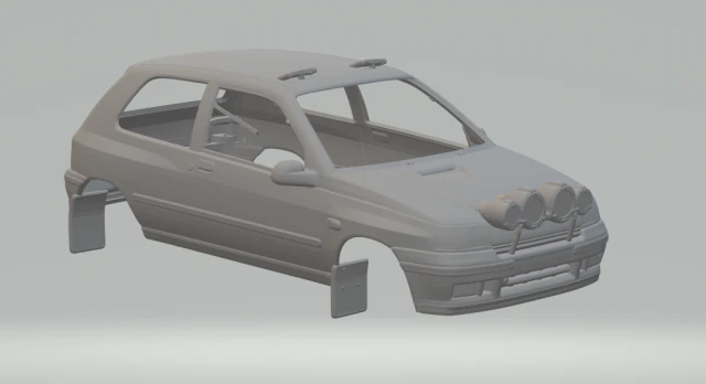 renault clio rally 3D Print Model .c4d .max .obj .3ds .fbx .stl .blend 