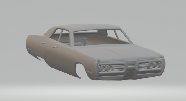 plymouth fury 1972 3D प्रिंट मॉडल .c4d .max .obj .3ds .fbx .stl .blend 
