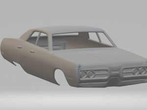 plymouth fury 1972 3Dプリントモデル