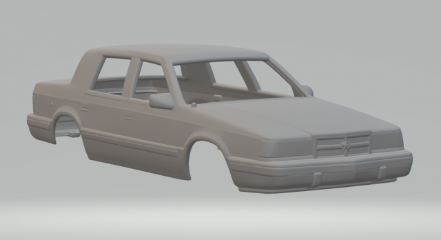 dodge dynasty 1993 3D Baskı Modeli .c4d .max .obj .3ds .fbx .stl .blend 