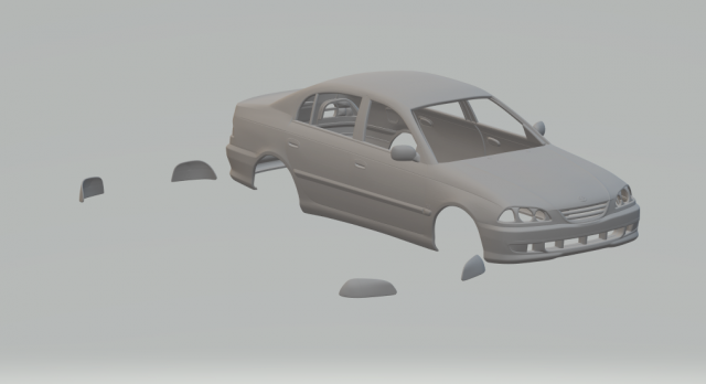 toyota avensis mk1 t220 sedan 1997 v2 Model Cetak 3D .c4d .max .obj .3ds .fbx .stl .blend 