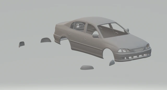 toyota avensis mk1 t220 sedan 1997 v2 3D Print Model .c4d .max .obj .3ds .fbx .stl .blend 