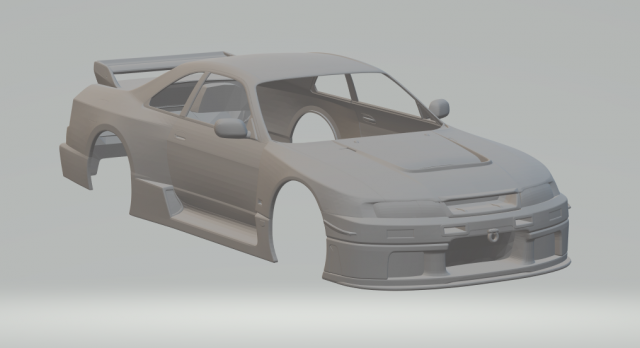 1995 nissan skyline r33 gt-r lm road 3D-Druckmodell .c4d .max .obj .3ds .fbx .stl .blend 