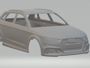 audi rs 3 3D Print Model