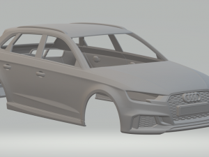 audi rs 3 3D Baskı Modeli