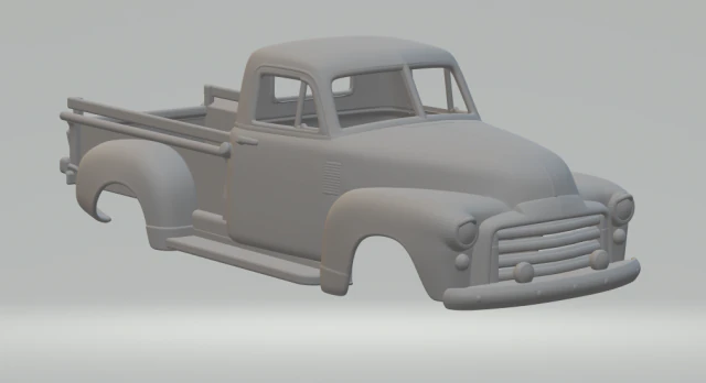 Gmc gmc pickup truck 1952 3D Print Model .c4d .max .obj .3ds .fbx .stl .blend 