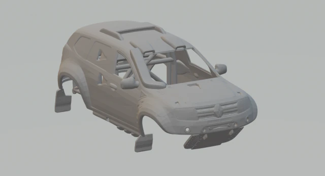 renault duster rally cross 3D Print Model .c4d .max .obj .3ds .fbx .stl .blend 