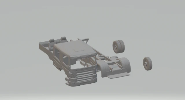 Scania crew cab 3D Print Model .c4d .max .obj .3ds .fbx .stl .blend 