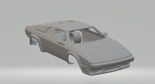 Lambo silhouette p300 3D Print Model .c4d .max .obj .3ds .fbx .stl .blend 