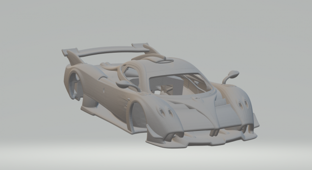 2022 Pagani Huayra R 3D Принт Модель .c4d .max .obj .3ds .fbx .stl .blend 