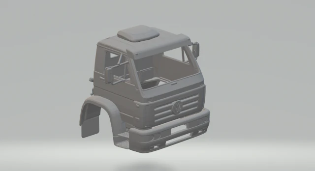 Vw titan truck cabin 3D Print Model .c4d .max .obj .3ds .fbx .stl .blend 