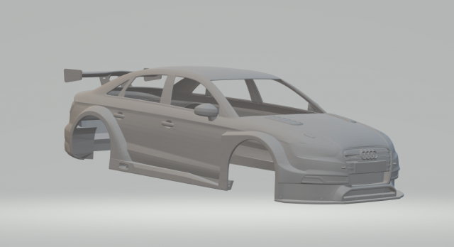 Audi rs 3 sedan lm race car btcc 3D Print Model .c4d .max .obj .3ds .fbx .stl .blend 