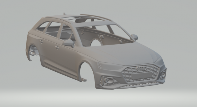 Audi rs4 avant 20 3D प्रिंट मॉडल .c4d .max .obj .3ds .fbx .stl .blend