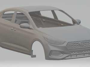 Hyundai accent gl sedan 2018 3Dプリントモデル