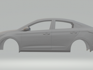 Hyundai accent gl sedan 2018 3D 프린트 모델