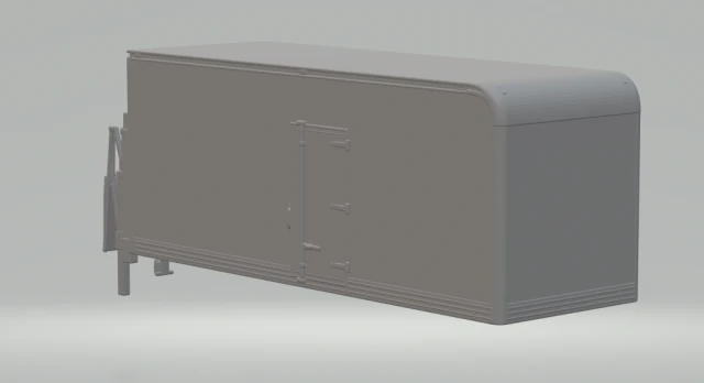 Box body trcuk 3D Print Model .c4d .max .obj .3ds .fbx .stl .blend