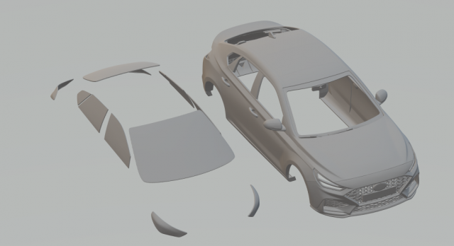 Hyundai i30 2021 3D Print Model .c4d .max .obj .3ds .fbx .stl .blend 