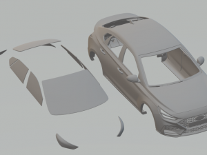 Hyundai i30 2021 3Dプリントモデル