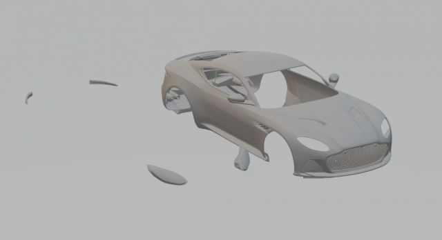 2019 Aston Martin DBS Superleggera Model do druku 3D .c4d .max .obj .3ds .fbx .stl .blend 