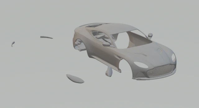 2019 Aston Martin DBS Superleggera 3D Print Model .c4d .max .obj .3ds .fbx .stl .blend 