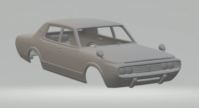 Toyota crown sedan 71 3D Print Model .c4d .max .obj .3ds .fbx .stl .blend 