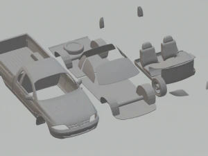 Falcon AU UTE XLS 00 Model Cetak 3D