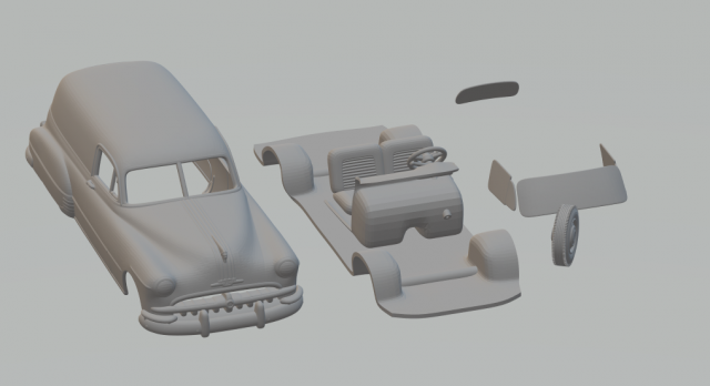 PONTIAC STREAMLINER SIX SEDAN DELIVERY 49 3D printmodel .c4d .max .obj .3ds .fbx .stl .blend 
