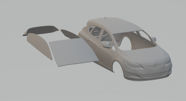 Astra hatch 5-doors 3D 프린트 모델 .c4d .max .obj .3ds .fbx .stl .blend 