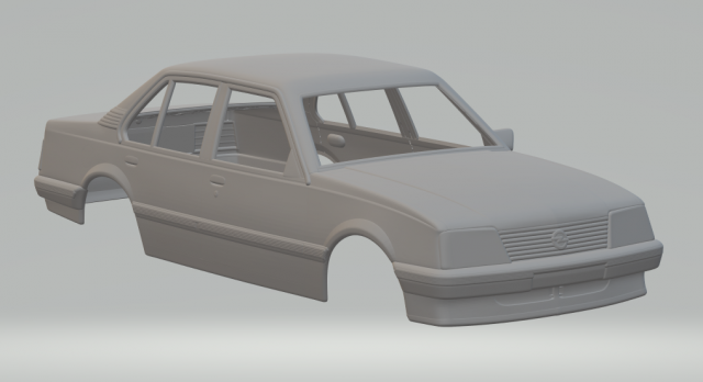 Ascona sedan 1981 3D 프린트 모델 .c4d .max .obj .3ds .fbx .stl .blend 