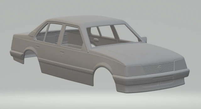 Ascona sedan 1981 3D Print Model .c4d .max .obj .3ds .fbx .stl .blend 