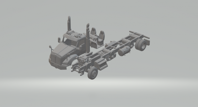 Kenworth T800 3D Принт Модель .c4d .max .obj .3ds .fbx .stl .blend 