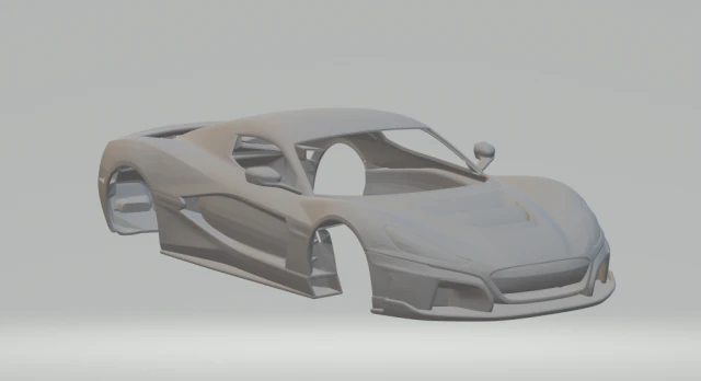 Rimac concept two 3D Print Model .c4d .max .obj .3ds .fbx .stl .blend