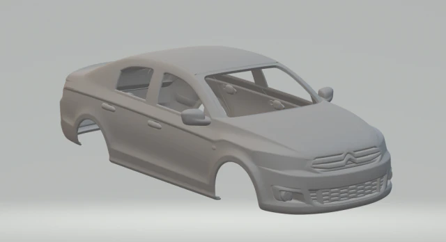 Citroen c elysee 3D Print Model .c4d .max .obj .3ds .fbx .stl .blend 
