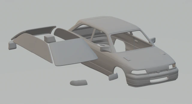 Opel Astra GSi F 199194 3D Print Model .c4d .max .obj .3ds .fbx .stl .blend 