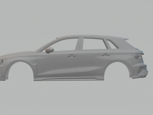 2022 Audi RS3 Sportback 3D Baskı Modeli