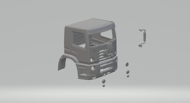 VW Constellation cabin Model Cetak 3D .c4d .max .obj .3ds .fbx .stl .blend 