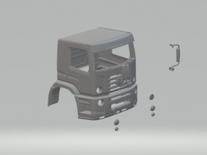 VW Constellation cabin 3Dプリントモデル