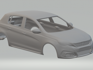PEUGEOT 308 2017 3Dプリントモデル