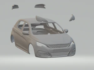 PEUGEOT 308 2017 3D Print Model