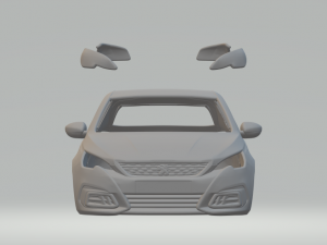 PEUGEOT 308 2017 3D 프린트 모델