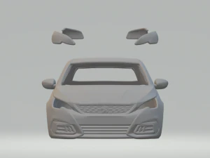 PEUGEOT 308 2017 3D Print Model