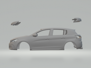 PEUGEOT 308 2017 3D 프린트 모델