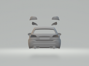 PEUGEOT 308 2017 3D 프린트 모델