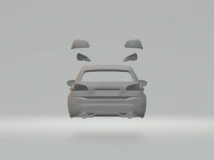 PEUGEOT 308 2017 3D Print Model