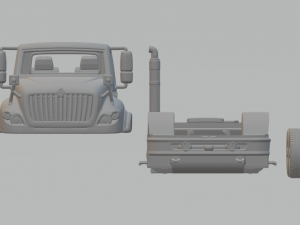 International WorkStar Tractor Truck 3D Print Model