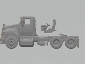 International WorkStar Tractor Truck 3D Print Model