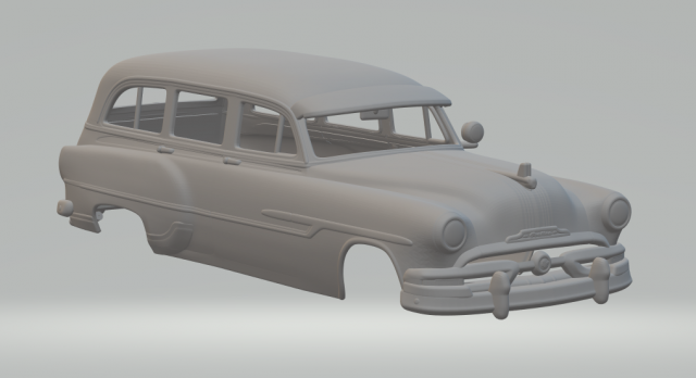 PONTIAC CHIEFTAIN DELUXE WAGON 53 3D Принт Модель .c4d .max .obj .3ds .fbx .stl .blend 