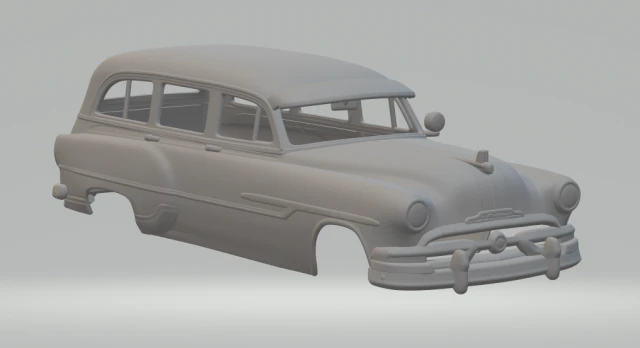 PONTIAC CHIEFTAIN DELUXE WAGON 53 3D Print Model .c4d .max .obj .3ds .fbx .stl .blend 