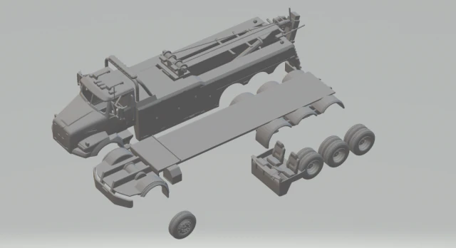 WESTERN STAR 4900SA WRECKER 3D Print Model .c4d .max .obj .3ds .fbx .stl .blend 
