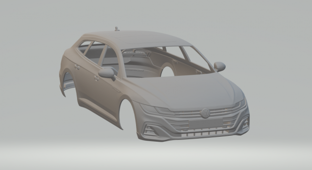 2022 Volkswagen Arteon Shooting Brake 3D प्रिंट मॉडल .c4d .max .obj .3ds .fbx .stl .blend 